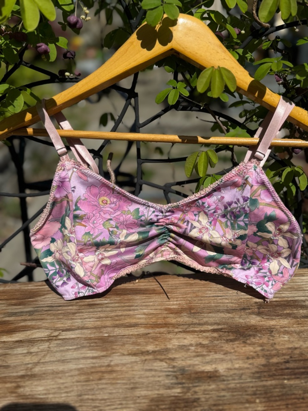 Spell Pink Lily Floral Bralette